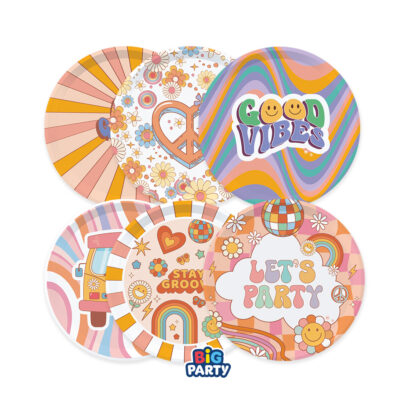 Piatti 18 cm Groovy Party