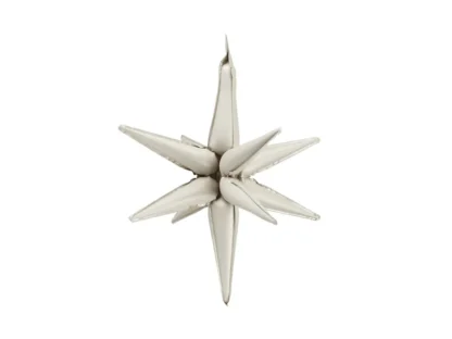 Palloncino 3d a forma di stella beige 70 cm