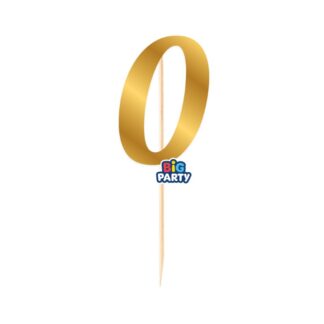 Mini Cake topper numero 0 oro metal