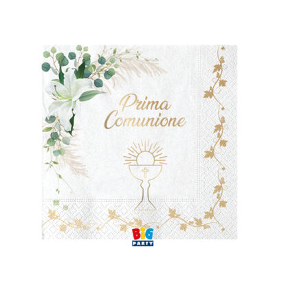 Tovaglioli Prima Comunione lily 25x25 cm