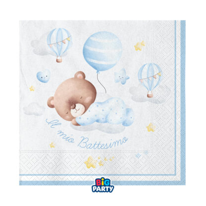 Tovaglioli 33x33 cm Baby Bear Celeste