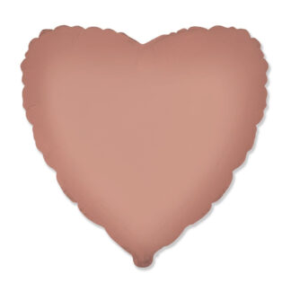 Palloncino In Mylar Cuore 18" rosa vintage satinato