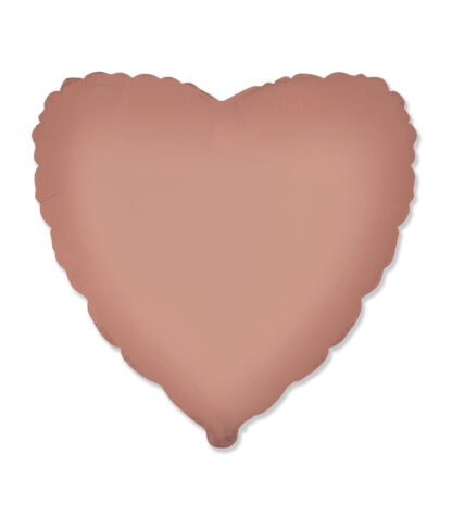 Palloncino In Mylar Cuore 18" rosa vintage satinato