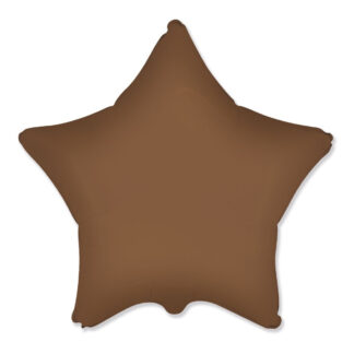 Palloncino In Mylar stella  18" choco brown satinato