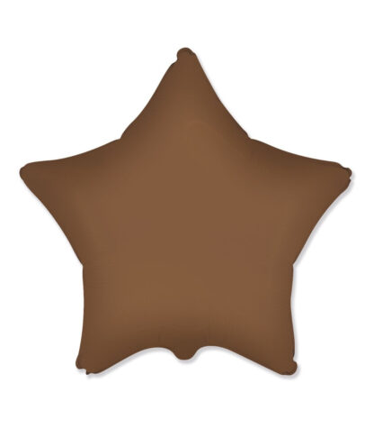 Palloncino In Mylar stella  18" choco brown satinato