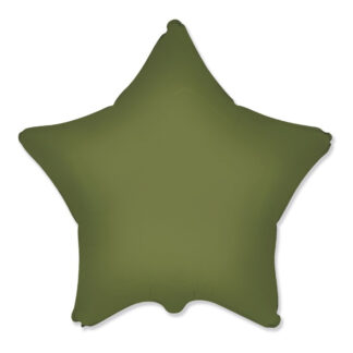 Palloncino In Mylar stella  18" verde oliva satinato