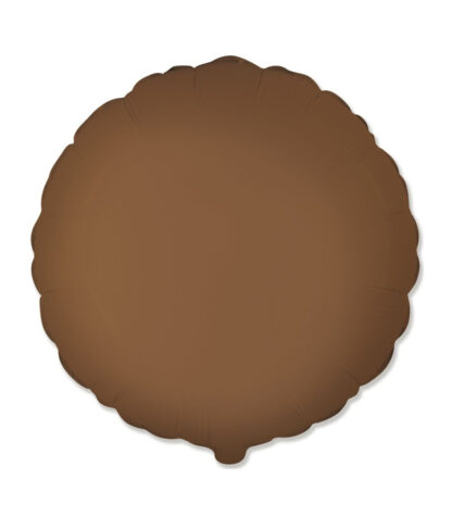 Palloncino In Mylar tondo 18" choco brown satinato