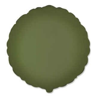Palloncino In Mylar tondo 18"verde oliva satinato