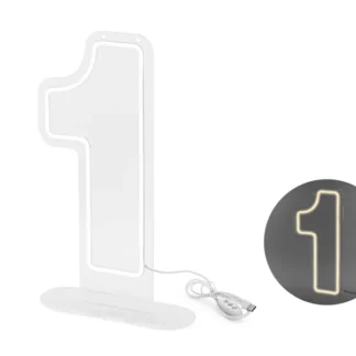 Numero 1 led 50 cm luce bianca