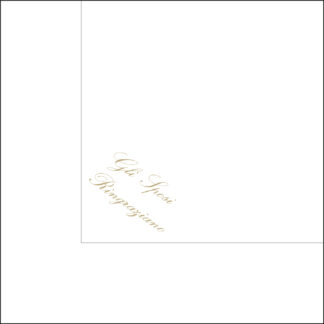 Tovaglioli bianchi 25x25 cm Tocco Laurea