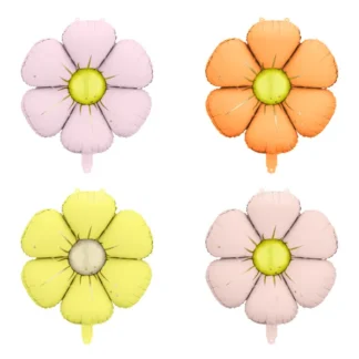 Palloncini Fiore Margherita colori mix 65 cm 4 pezzi