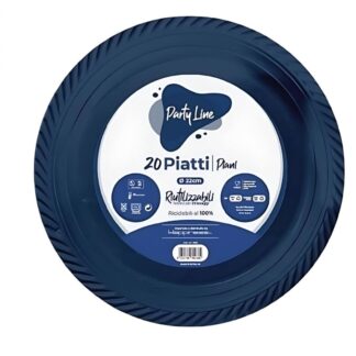 Piatti piani 22 cm Party Line Blu