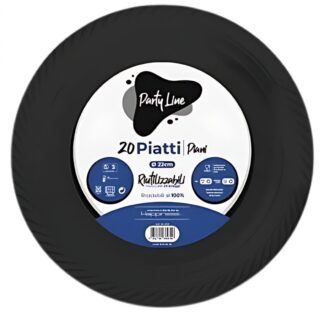 Piatti piani 17 cm Party Line Nero