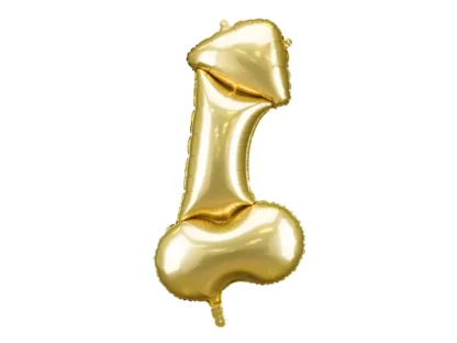 Palloncino Mylar Penis oro 55,5x112 cm