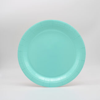 Piatti in carta 17 cm Acqua marina 15 pezzi