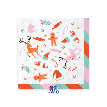Tovaglioli Christmas Candy 33x33 cm